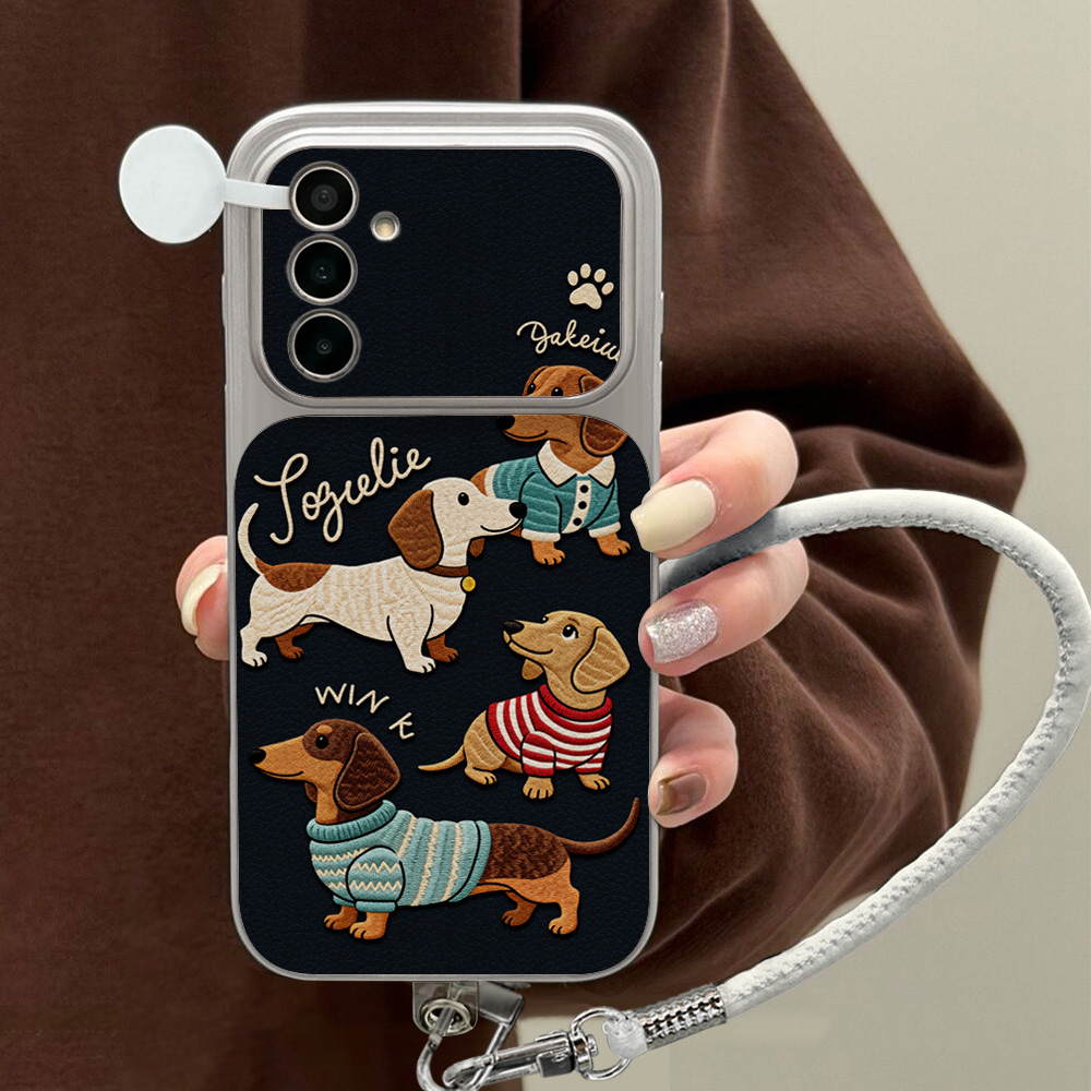 Cute Cartoon Wrist Strap Silicone Case - Etui na telefon z motywem kreskówkowego