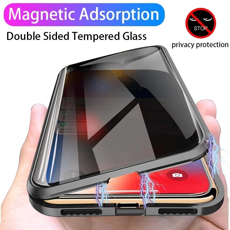 Anti Spy Privacy Glass Case - Etui na telefon Huawei nova Y74