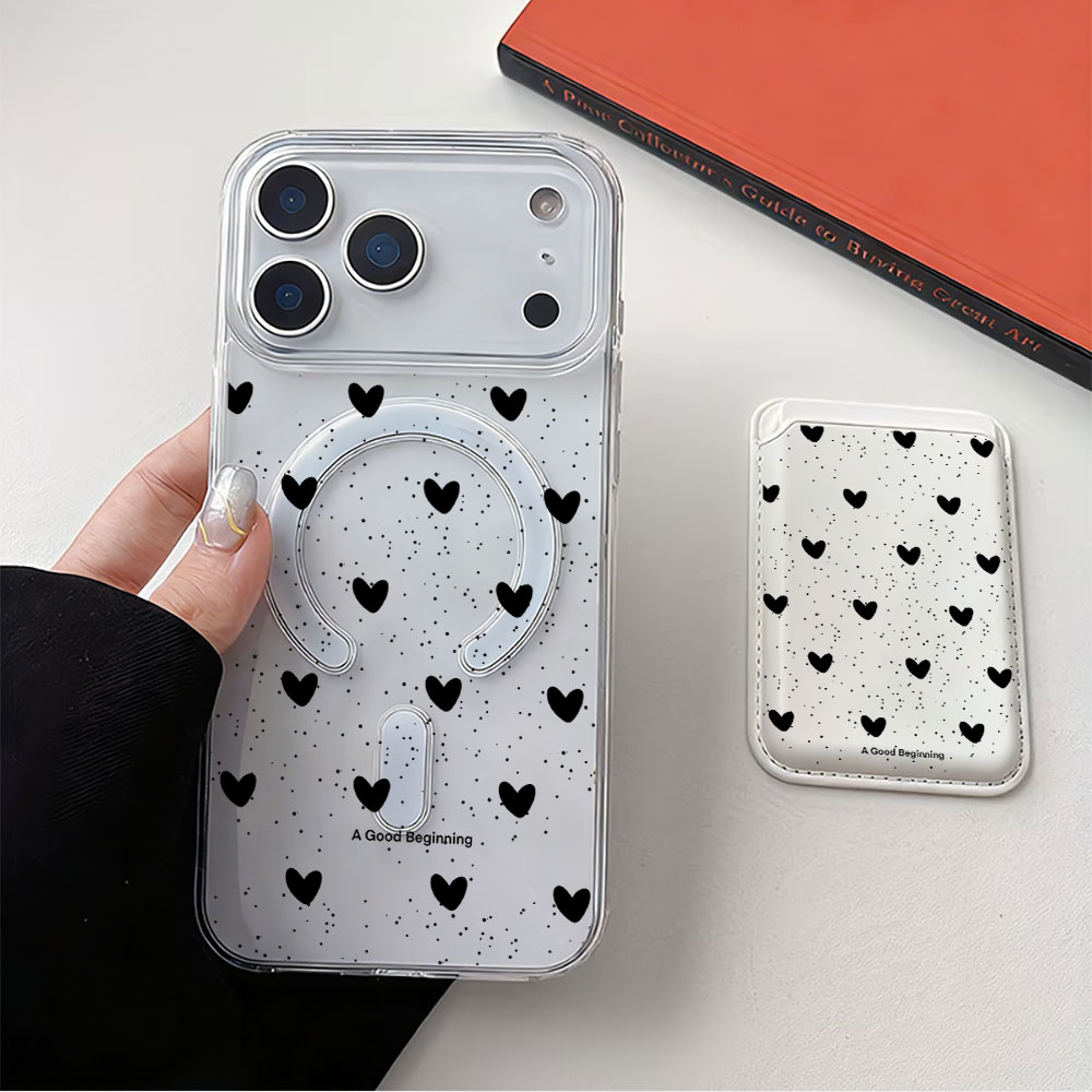 Leather Wallet Card Holder Phone Cover - Etui na telefon z pełnym ekranem,