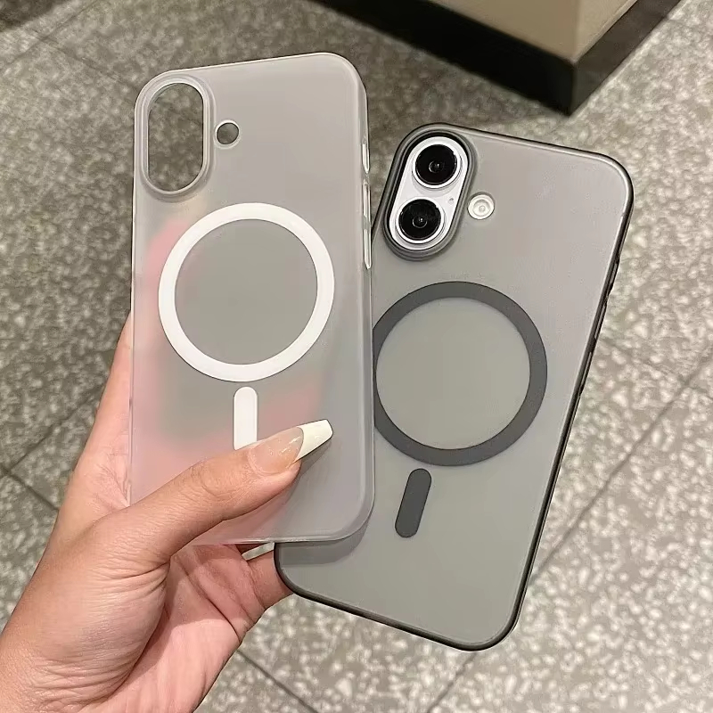 Clear Shockproof Bumper Case - Matowe, przezroczyste etui Magsafe do iPhone