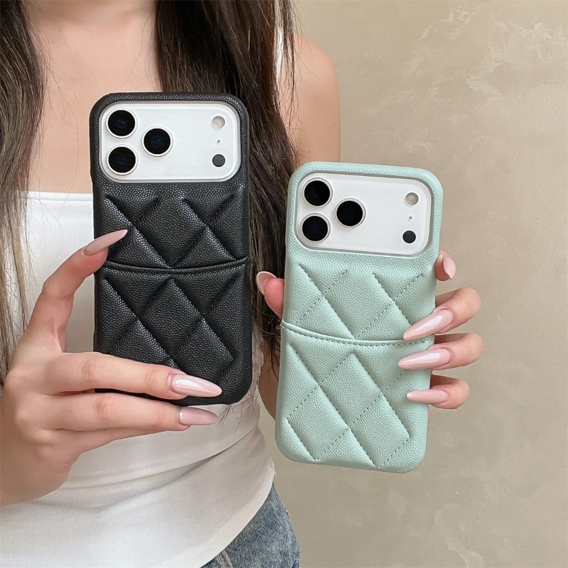Leather Wallet Card Holder Phone Cover - Etui na telefon z przegródkami na