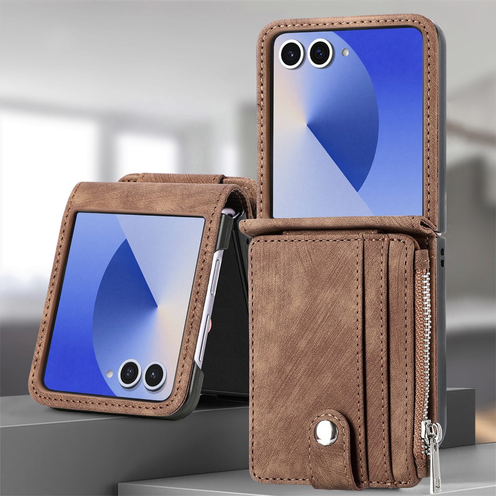 Leather Wallet Card Holder Phone Cover - Etui na telefon 2 w 1