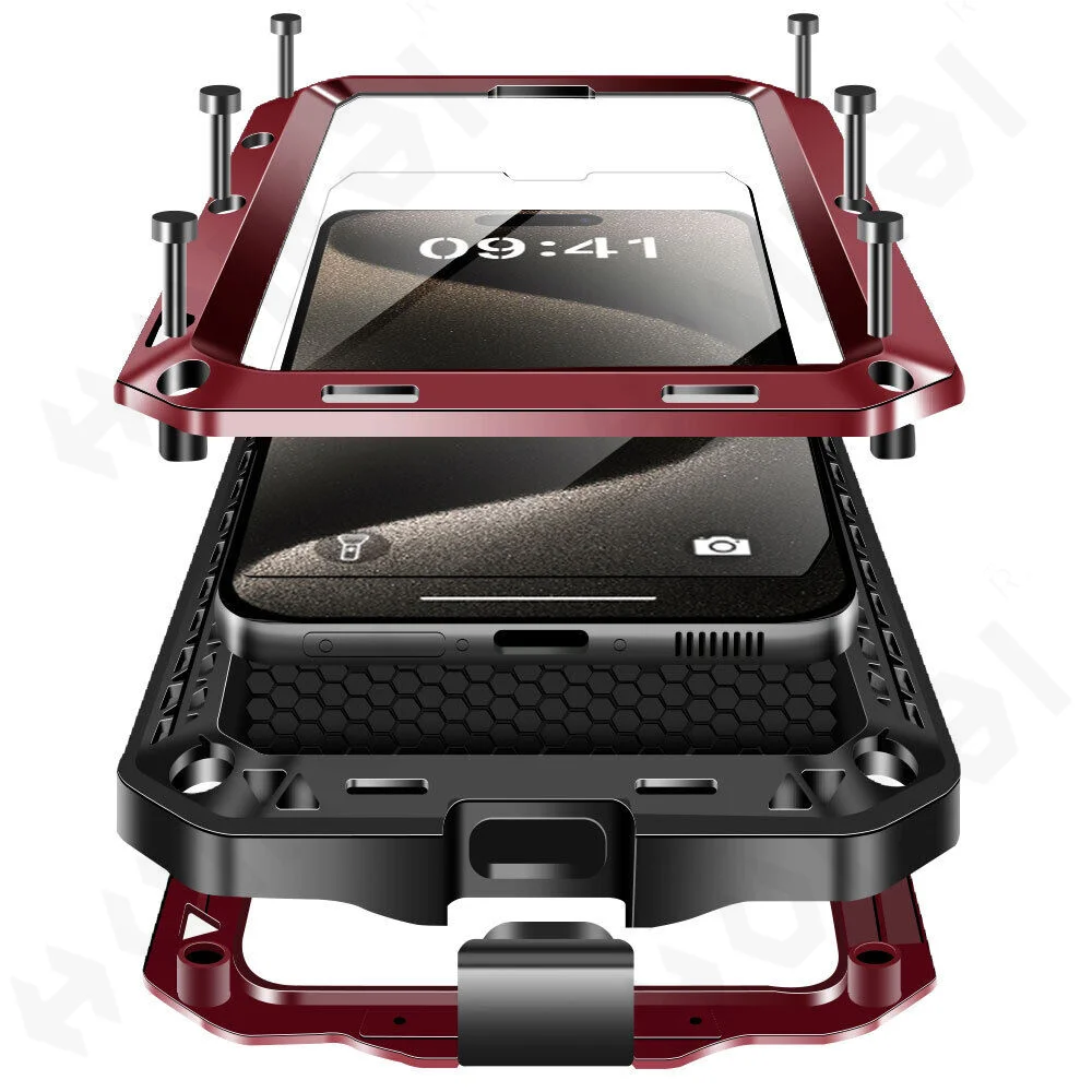 Heavy Duty 360 Full Body Protective Case - Etui na iPhone'a 16 15 14