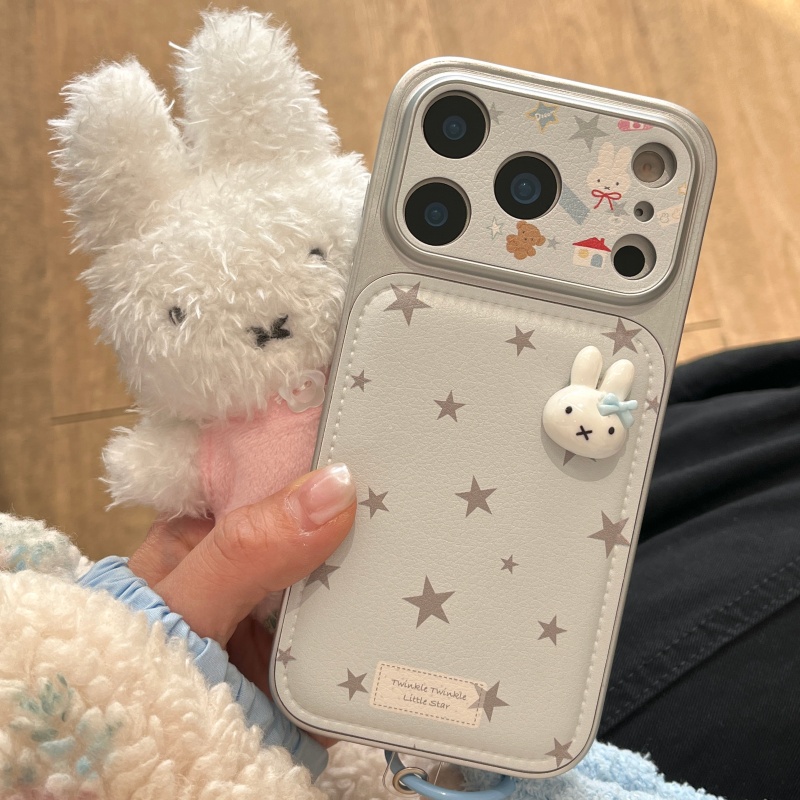 Cute Cartoon Wrist Strap Silicone Case - Luksusowe, urocze, kreskówkowe etui na telefon