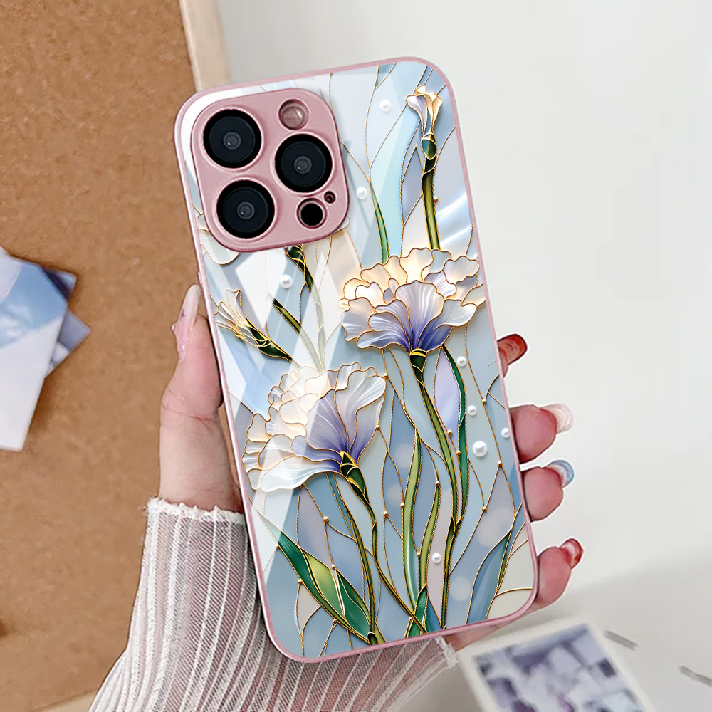 Screen Protectors - Etui na telefon z motywem kwiatu