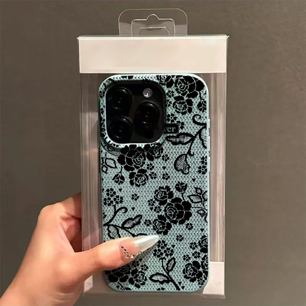 Eleganckie czarne etui na tele – Vintage Floral Pattern Soft Case recenzja i cena