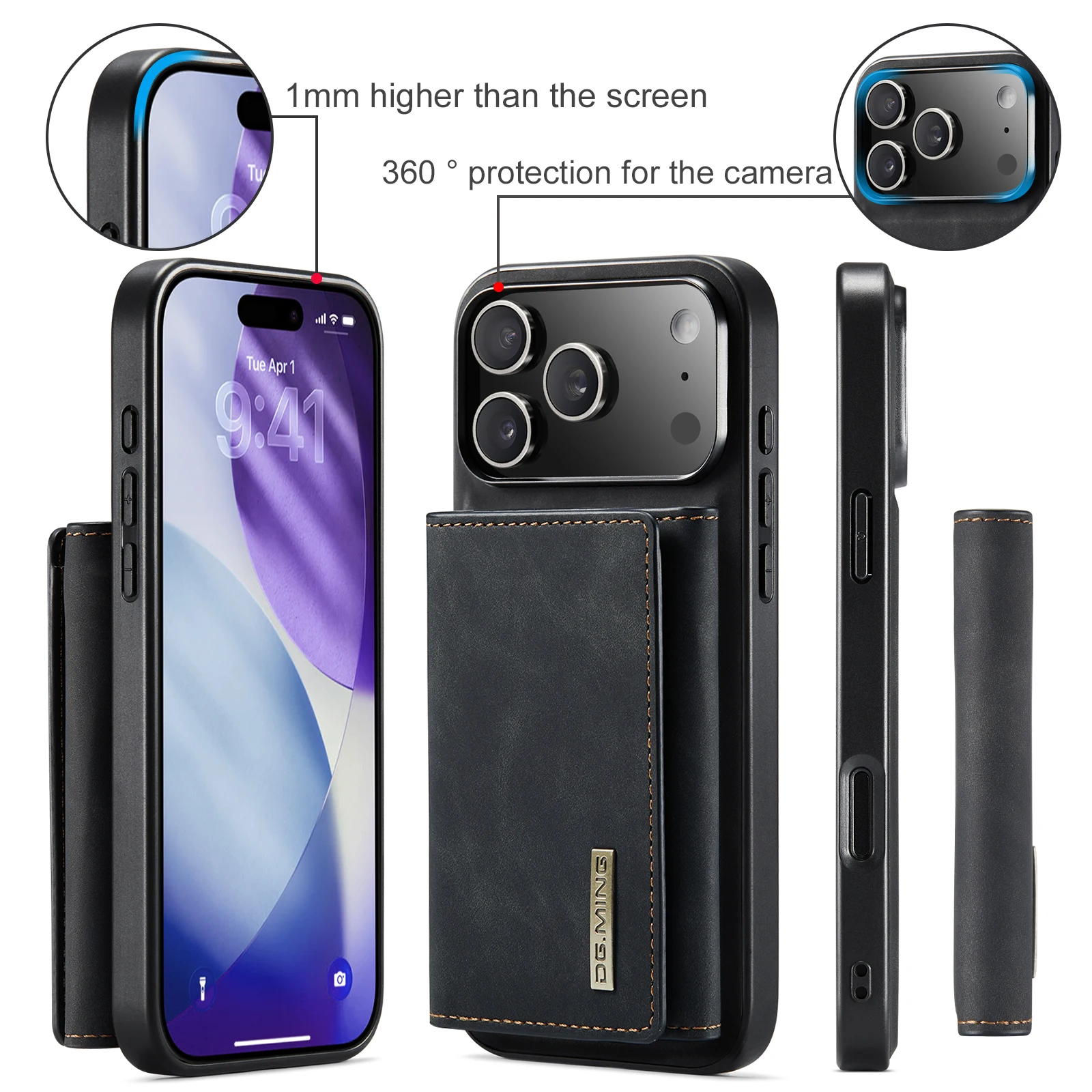 Etui na telefon New IPhone 17  – Leather Wallet Card Holder Phone Cover recenzja i cena