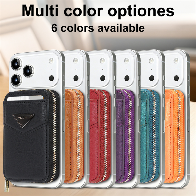 Etui z zamkiem błyskawicznym,  – Leather Wallet Card Holder Phone Cover recenzja i cena