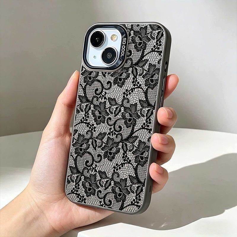 Vintage czarne etui na telefon – Vintage Floral Pattern Soft Case recenzja i cena
