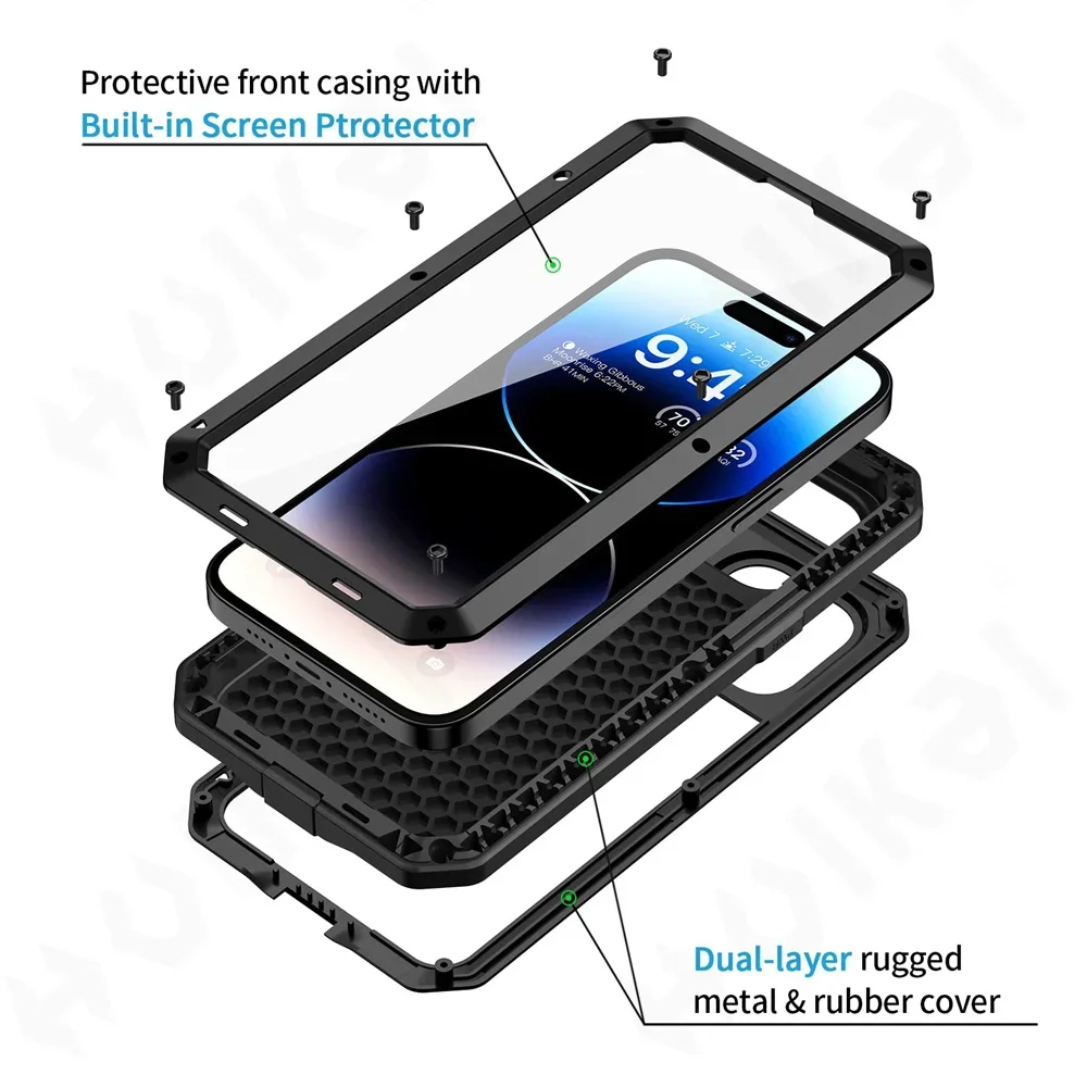 Etui na iPhone'a 16 15 13 12 1 – Heavy Duty 360 Full Body Protective Case recenzja i cena