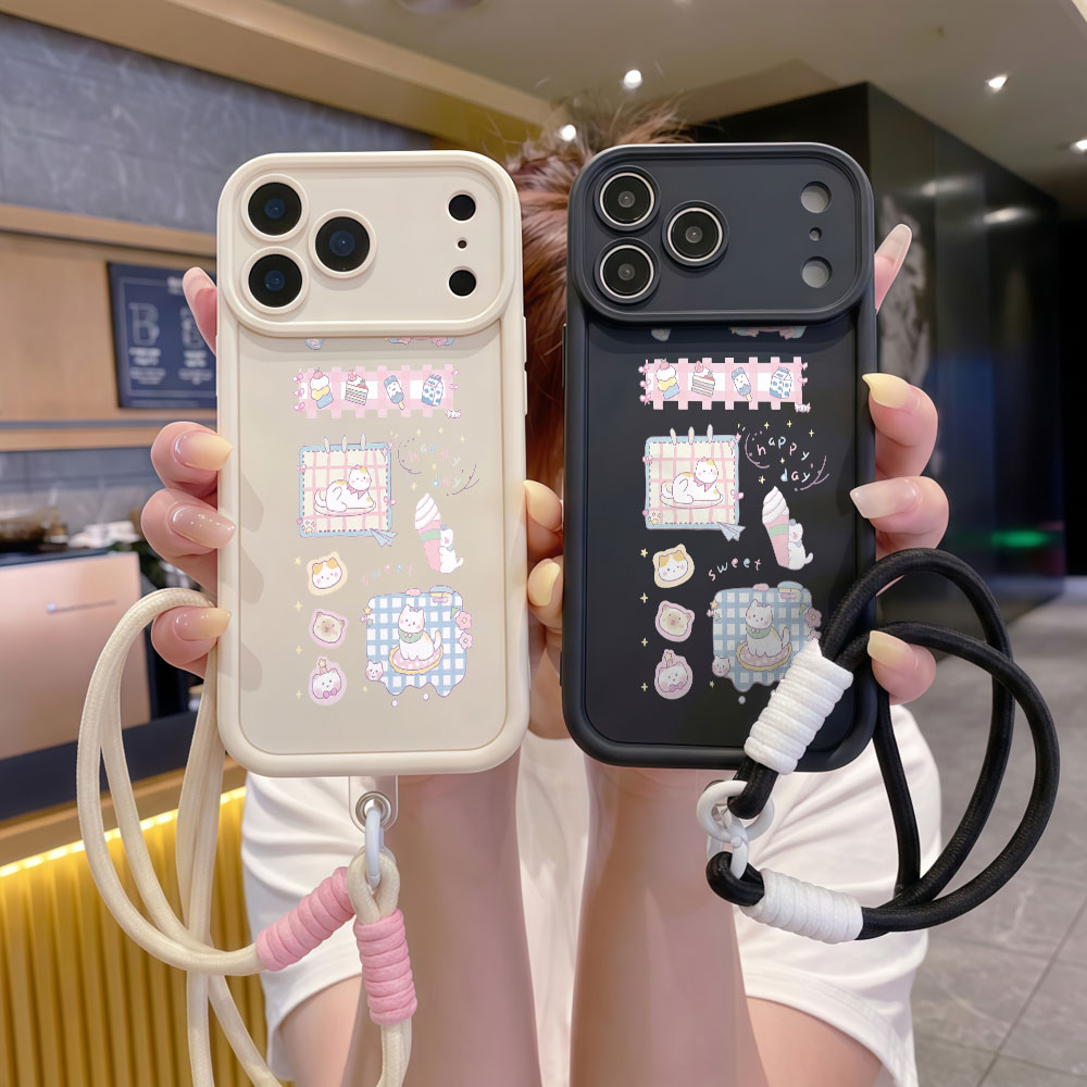 Etui na telefon z paskiem na n – Cute Cartoon Wrist Strap Silicone Case recenzja i cena