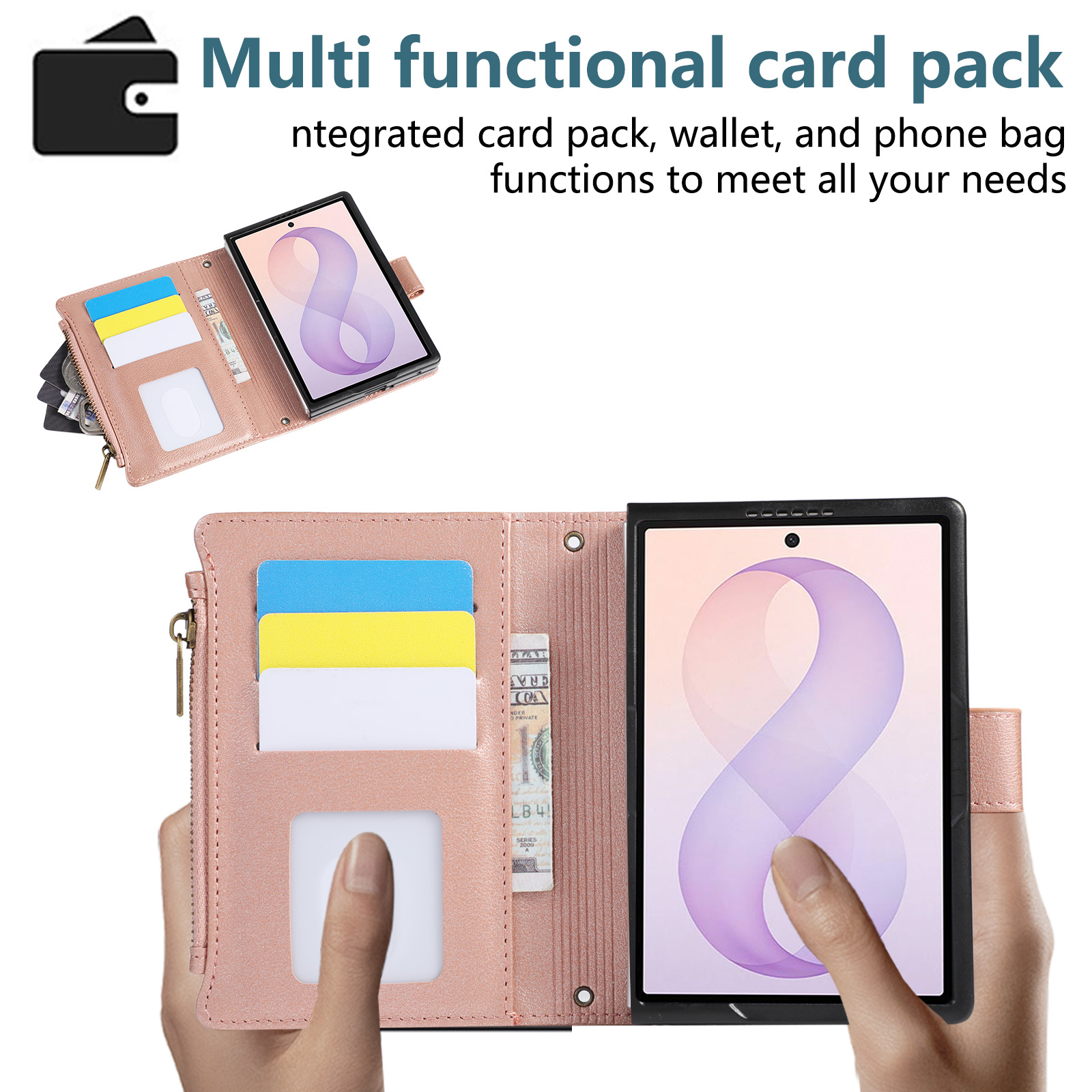 Etui na telefon z paskiem na n – Leather Wallet Card Holder Phone Cover recenzja i cena
