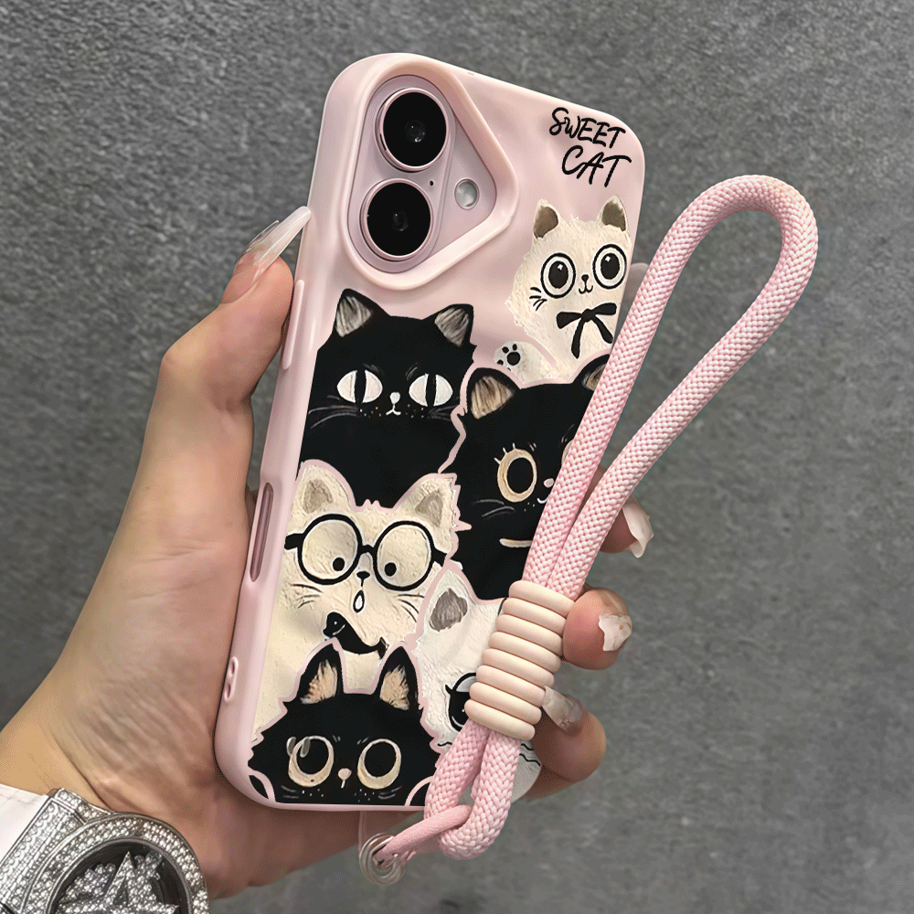 Etui na telefon z paskiem na n – Cute Cartoon Wrist Strap Silicone Case recenzja i cena